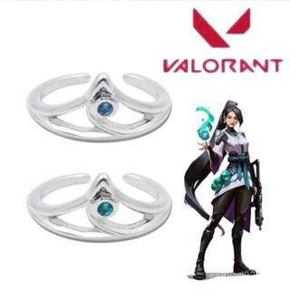 夏季新品🔥遊戲週邊 無畏契約 瓦羅蘭特戒指聖祈二次元cos可調節開口指環