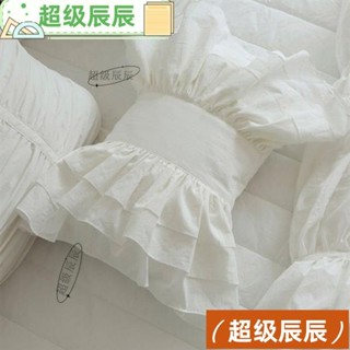 【熱銷推薦】韓系純棉公主風抱枕 可愛素色抱枕 精緻荷葉蝴蝶結造型抱枕 加分軟裝飾抱枕