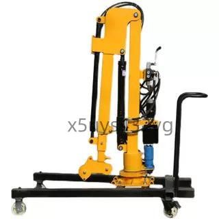 電動液壓車載吊機隨車吊12v1噸移動式小型搬運車升降機220v起重機-詢運費5.15