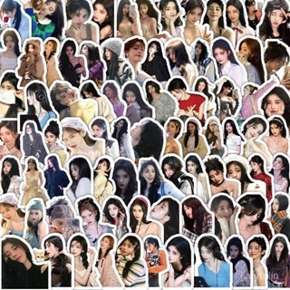 【臺灣出貨】貼紙 明星貼紙 【不重複】100張鞠婧禕貼紙ins風高顔值少女心手機殻行李箱貼畵
