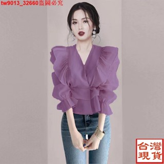 【寶藏新品0515】💖💖小白狐💖💖法式減齡別緻襯衫設計感小眾2025夏季新款高階感女裝長袖雪紡上衣