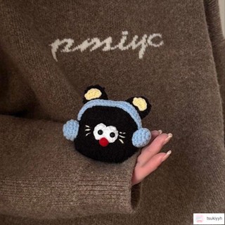 臺灣出貨🔥Aurie✨創意針織黑貓咪適用AirPods 4代耳機殼蘋果無線藍牙耳機套pro2代3