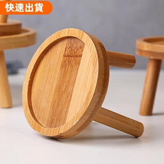 楠竹實木寵物碗架貓咪狗狗增高架陶瓷花盆底座花架子增高架迷你擺件貓狗盆碗託aa