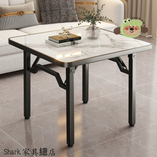 【Shark傢俱】【不擋腿】折疊桌飯桌家用餐桌簡易出租屋宿捨正方形小桌子烤火桌摜蛋專用桌