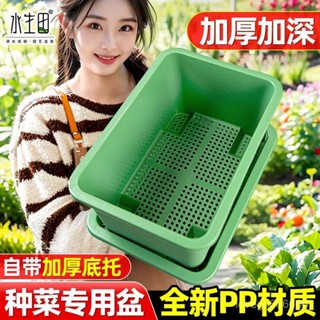 【特惠新品】種菜專用盆加厚長方形家用陽臺種花種菜蔬菜塑膠種植箱花盆種植盆5.18