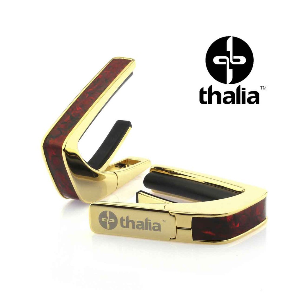 Thalia Capo 吉他移調夾 深紅鮑魚貝鑲嵌 鍍金 鍍鉻 黑鍍鉻【他,在旅行】
