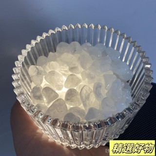 天然水晶消磁磁石 手串淨化池 ins擺件容器 手串容器 首飾帶蓋 收納盒 碎石玻璃碗凈化透明5.19