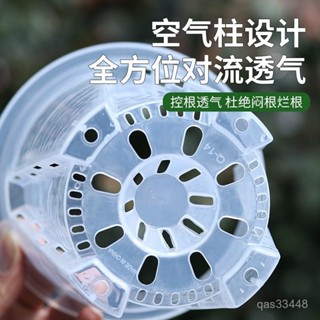 ✨桃園出貨/免運✨透明青山控根盆蘭花水苔蝴蝶蘭專用花盆塑膠透氣鏤空大號透明花盆 MQH2