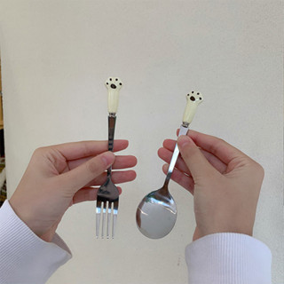 【臺灣出貨】餐具套裝 便攜式餐具 勺子餐具叉子筷子套裝家用韓式 ins風家用不銹鋼卡通可愛便攜刀叉筷子套裝 家用廚具