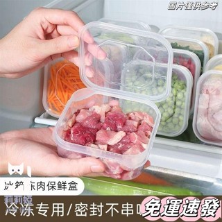 【免運】食物收納盒 冷凍盒 冷藏冰箱保鮮盒 帶蓋塑膠透明整理盒 收納盒 水果蔬菜分格盒 2YMG
