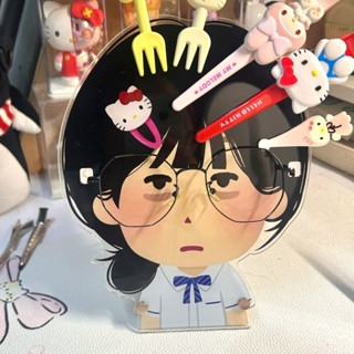✨大茉莉優選✨日本小人搞怪眼鏡架立牌高顏值眼鏡發夾收納展示架可愛桌面擺件