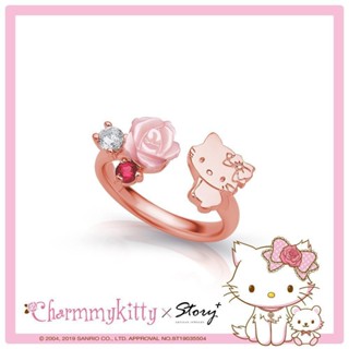 熱賣 設計師款 戒指Hello Kitty凱蒂貓卡通戒指恰咪Kitty玫瑰金戒指聯名款少女心