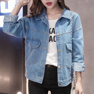 裝韓範👗牛仔衣👗短版外套 2025春秋新款韓版百搭學生BF夾克牛仔外套女寬松大碼牛仔衣 機車外套 正韓外套