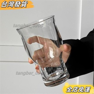 ❤限時特價❤1.7萬人收藏ins風網紅寬口玻璃杯果汁杯冰美式咖啡杯酒杯啤酒杯飲品飲料杯子 WXMV