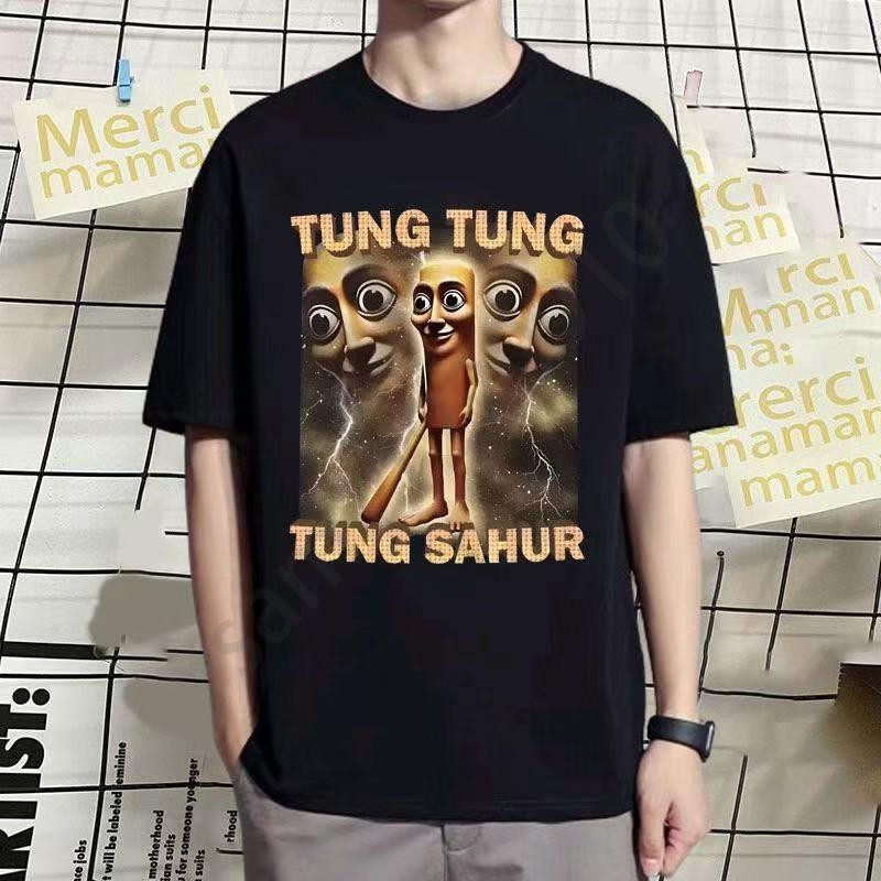 🚚台灣24h🚚 italian brainrot 美式風格 短袖T恤 tung tung sahur 惡搞T恤上衣