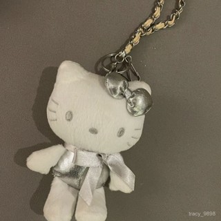 【桃園出貨🔥】銀白Hellokitty創意公仔掛件玩偶凱蒂貓毛絨飾品包包掛飾玩具禮物