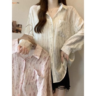 女雪紡衫 雪紡衫女 女襯衫 女生襯衫 大碼女裝薄款正肩長袖防曬襯衫外套夏季微胖mm寬松顯瘦遮肉上衣女