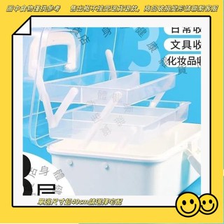 【臺灣熱賣】美術工具箱 手提收納盒 加厚三層雙開箱 馬克筆架 美術生收納盒 顔料畵筆箱 透明美甲箱 收納工具箱 手提箱