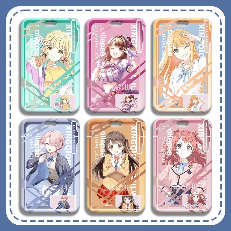 偶像大師 學園偶像大師卡通學習校園滑蓋卡套公交卡地鐵卡門禁保護套可掛脖 WCMU