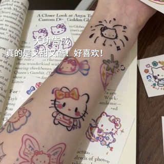 ✨壹灣出貨✨kitty貓紋身貼便宜可愛卡通防水持久手臂貼紙ins風可洗送人閨蜜 紋身貼 防水持久
