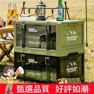 【臺灣熱賣 優選品質】露營收納箱家用汽車後備箱野營野餐露營整理箱車載旅行戶外儲物箱 FIEB