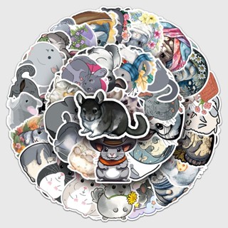 [滿99出貨]50張卡通動物龍貓塗鴉可愛萌寵貼畫DIY裝飾滑板電腦頭盔防水貼紙
