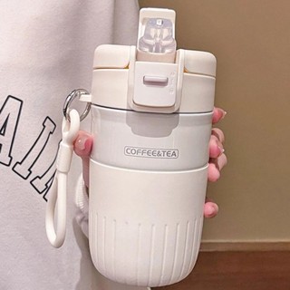 咖啡保溫杯 保冷杯 隨身杯 手提保溫杯 小保溫杯 雙飲316不鏽鋼保溫杯女生新款咖啡杯隨行杯子高顏值水杯便攜