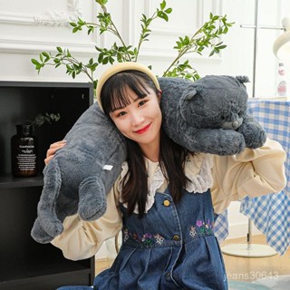 毛絨玩具 玩偶 生日禮物 毛絨裝飾 娃娃 毛絨娃娃 野獸派懶藍貓長條夾腿抱枕沙髮腰枕毛絨玩具布藝公仔女生床頭靠墊