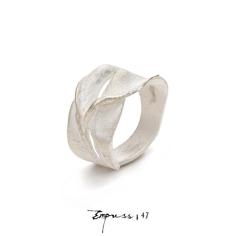 免運 臺灣出貨 個性戒指 【七夕禮物】 月瓣戒指 原創設計925銀戒 0XLX