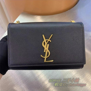精品現貨 聖 YSL 聖羅蘭 kate 魚子醬牛皮手袋 364021 信封包 斜挎包 單肩包 翻蓋包 中號