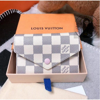 精品現貨 LV錢包 Louis Vuitton N64022 VICTORINE白色棋盤格三折短夾 超讚 現貨