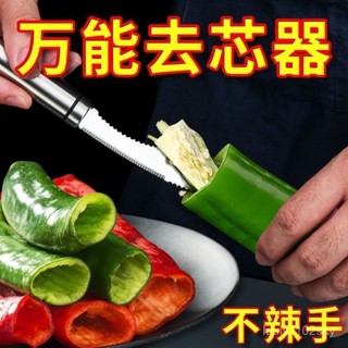 臺灣出貨🔥多功能廚房加厚不銹鋼去芯器苦瓜辣椒去籽器手動蔬菜水果去芯神器