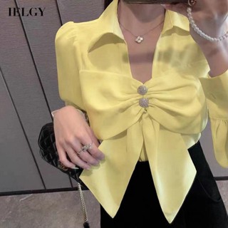 IELGY 蝴蝶結襯衫女長袖時尚法式上衣