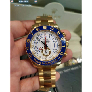 勞力士 116688 Rolex 金遊艇 Yacht-master Ii 遊艇名仕 停產 藍針款腕錶自動機械男表 潮流