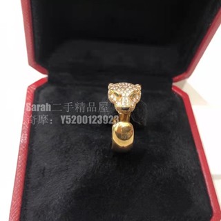 精品上新 PANTHèRE DE 豹子頭 玫瑰金祖母綠鑽石戒指 豹頭戒指