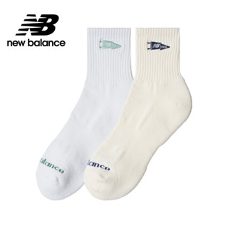 【New Balance】 NB 短襪二入組 中性 白/杏 LAS51342AS1