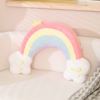 ✨貝貝樂嬰童✨卡通彩虹毛絨玩具 沙發抱枕靠墊 兒童毛絨玩具 家居裝飾 節日禮物