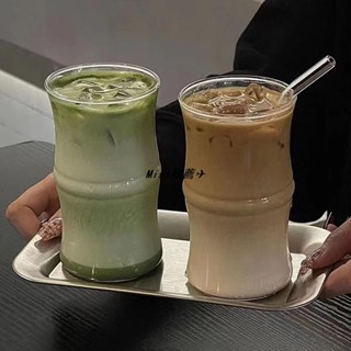 『免✨運+快✨出』創意國風竹節異形高硼矽耐熱玻璃杯抹茶牛乳奶茶美式拿鐵咖啡杯子