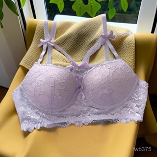 🔆小甜甜日係美衣👙愛心鑽鑽~日係少女純慾閃鑽交叉蕾絲內衣套裝性感蕾絲文胸bra聚攏 FCEV