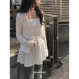 Codibook｜韓國 anyonemore 優雅蕾絲公主風長袖外套［預購］針織外套 雪紡襯衫 女裝