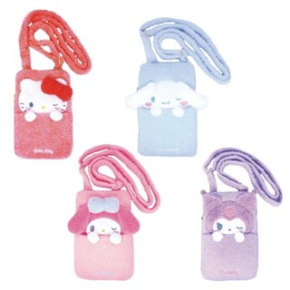 【現貨】小禮堂 Sanrio 三麗鷗 絨毛斜揹包 (眨眼款) Kitty 美樂蒂 酷洛米 大耳狗