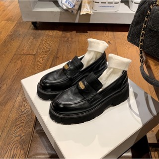 高品質 皮質 軟質 增高 純色小皮鞋 樂福鞋 jk👞金幣鞋子厚底懶人一腳蹬樂福鞋女小皮鞋