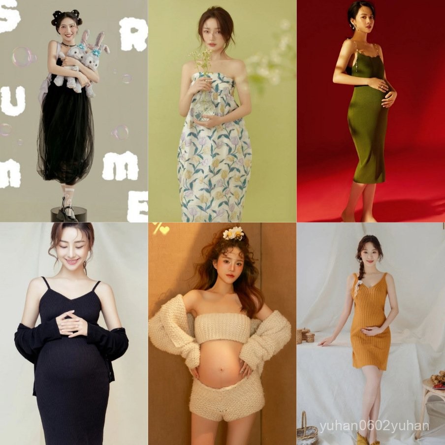 臺灣熱銷 孕婦拍照服裝新款影樓攝影可愛孕媽咪孕婦拍藝術照寫真孕婦照服裝