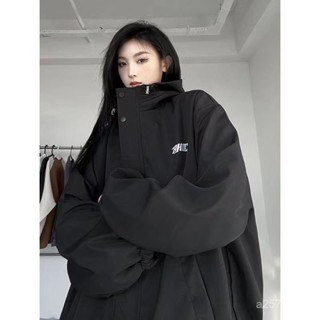 爆款熱賣❤黑武士衝鋒衣男款美式潮牌寬鬆休閒外套春季ins登山戶外防風夾剋 2ABN
