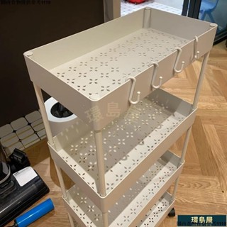 🔻熱銷中🔹收納架浴室收納廚房收納衛生間浴室夾縫收納置物架廚房落地可移動儲物架多層浴室小推車