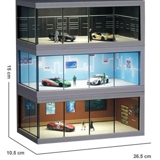 車庫展示盒 收藏家1:64車模收納展示盒多美卡minigt車庫停車場亞克力汽車展廳