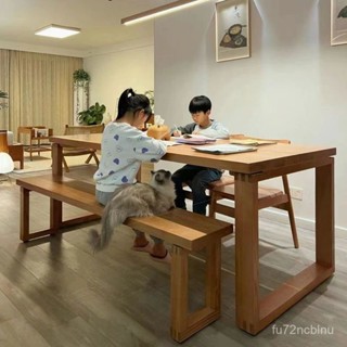 【2346人收藏】宜家衕款莫比恩實木餐桌家用客廳小戶型長方形白蠟木書桌工作臺