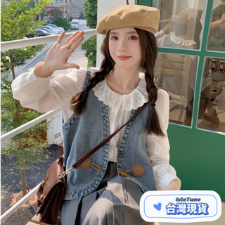 🎶小鈴音Isletune🔔推薦🔔女生服飾鋪棉外套麵包服背心韓國外套毛衣背心羽絨外套v領針織上衣發熱背心女生背心外套
