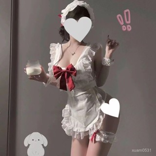 熱賣💖性感純慾女僕愛心套裝誘惑圍裙女傭蕾絲製服情趣內衣睡衣激情爆款 DLW4