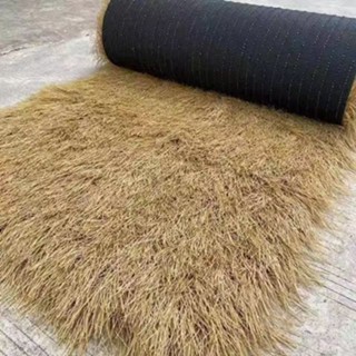 【新品推薦】模擬茅草屋頂茅草瓦假稻草涼亭民宿農家樂裝飾模擬PE塑膠人造地毯
